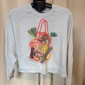 Graphic Sweatshirt with Vegetable Print